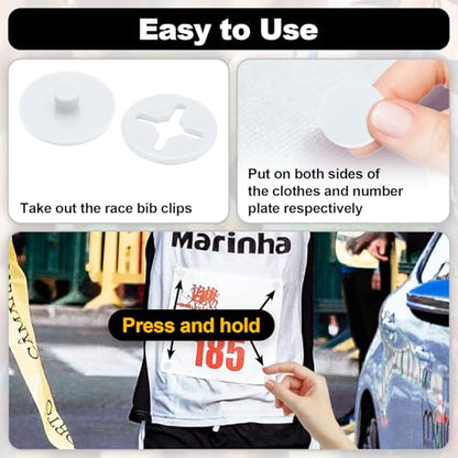 Running Bib Clips - color: Mixed Colors