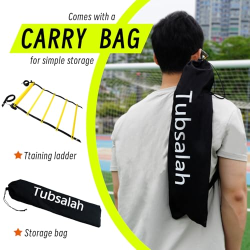20ft Adjustable Agility Ladder with Carry Bag Training Equipment for Footwork Drills