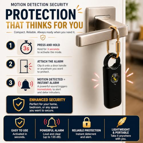 VOLTEK Personal Safety Alarm + Whistle Set for Women - Extra Loud (135 dB), LED Strobe Light, USB-C Rechargeable, Alert for Doors, Windows - Compact & Lightweight - Carabiner Included (Blue) - color: Blue