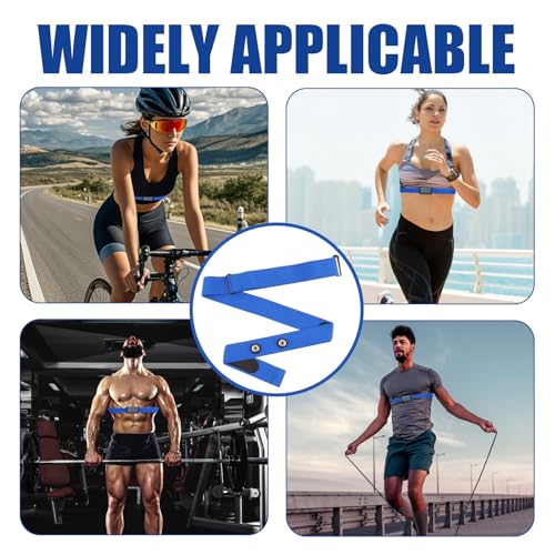Heart Rate Monitor Chest Band for Polar H10 H9 H7, Adjustable Waterproof Replacement Chest Strap Compatible with Polar Garmin - style: 2 Pack Blue