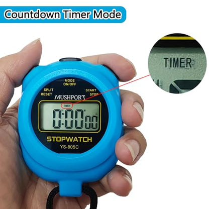 2 Pack Stopwatch Sport Timer, Simple Stop-Watch - color: Blue