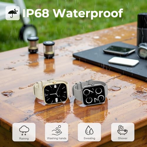 Smart Watch for Men Women, Bluetooth Call&Message Notifications, 1.83" HD - color: Silver Gray