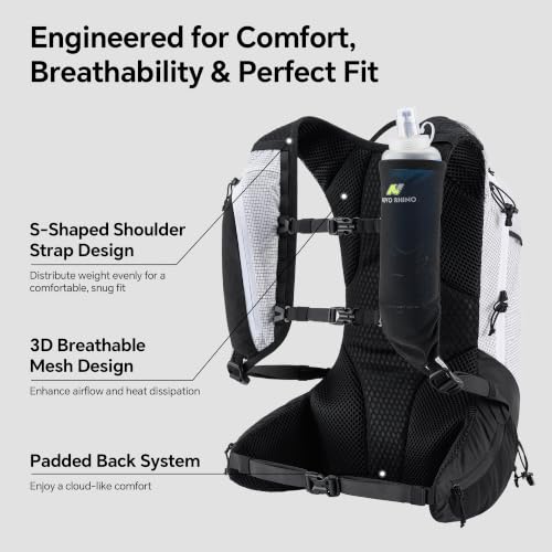 N NEVO RHINO 17L Hydration Backpack, Water Backpack with 500ml Soft Flask - color: White