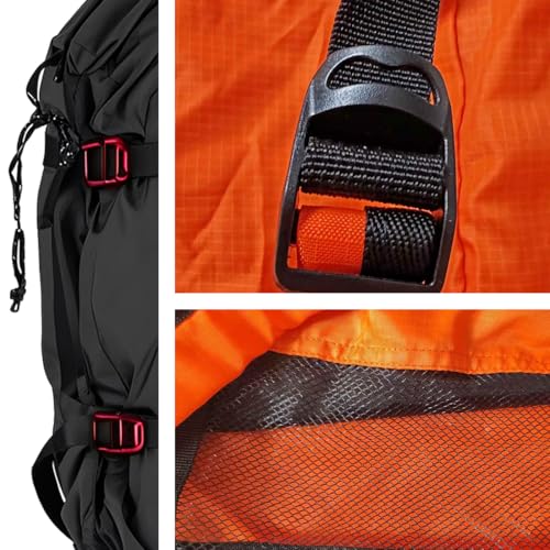 Rock Climbing Rope Bag, Foldable, Adjustable Straps - color: 1-orange