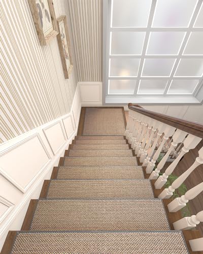 PADOOR Non Slip Stair-Treads Matching-Mat for Wooden Steps - size: 30''x30'', style: Light Gray