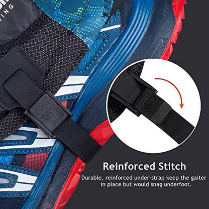 AONIJIE Low Trail Running Gaiters Reflective Ankle Guards for Hiking Marathon Triathlon Breathable Sand Prevention - color: Green