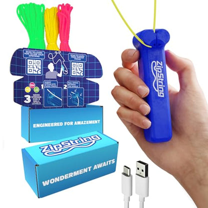 ZipString Original Rope Launcher Toy, Bold Blue - color: Bold Blue