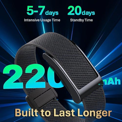 Yihou Screenless Fitness Tracker GPS Smart Bracelet Heart Rate Sleep Monitor Health Tracker Fall Detection SOS Call Pedometer Step Counter AI-Powered Activity Tracker Waterproof Nylon Wrist Band - color: Beige