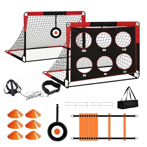4x5 FT Foldable Kids Soccer Goal Set of 2, Portable Soccer Net