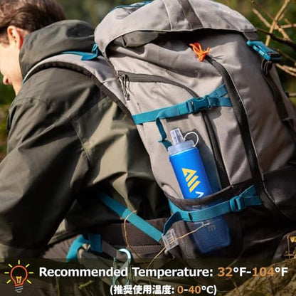Azarxis TPU Soft Flask Collapsible Water Bottles BPA-Free 250ml 350ml 500ml for Hydration Vest Pack Running Hiking Cycling Climbing - color: 500ml - 1 Pack