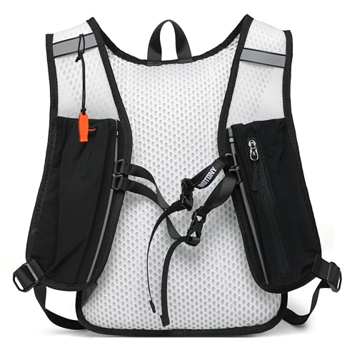 Wotony Lightweight Hydration Backpack with 2LOR 3LWater Bladder for Cycling Hiking Rave - Water Daypack for Men Women - color: Dark Gray