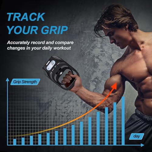 Handeful Digital Grip Strength Tester, 397 lb Hand Dynamometer, Black