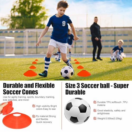 Soccer Goal, Kids Soccer Goals for Backyard Set, Pop Up Soccer Net - color: Black Gray, size: 6 ft x 4 ft