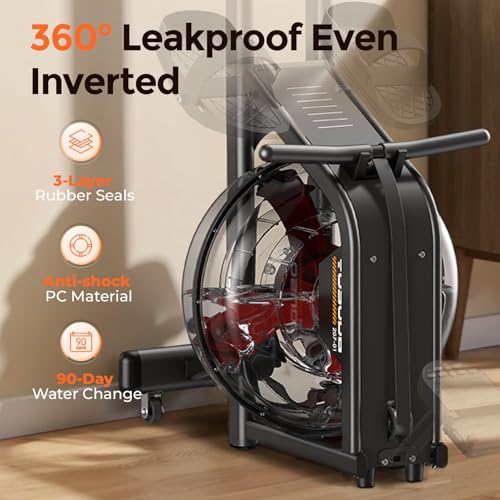 YOSUDA Water Rowing Machine Foldable for Home Use 5.8 Gal Large Water Tank - size: Aluminum-16L Tank