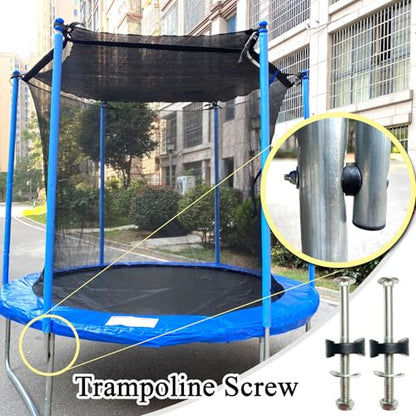 12 PCS Long Trampoline Screws 3.15 Inch, Anti-Loose Trampoline Bolts and Nuts, Trampoline Replacement Parts, with Screw Installation Tools (Screw Length: 3.15 Inch) - size: Screw Length: 3.15inch