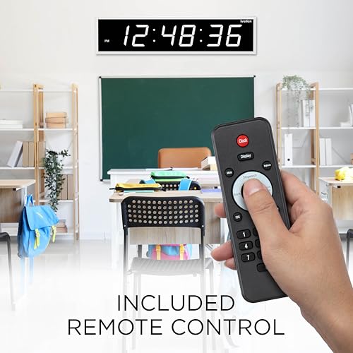 Ivation Oversized Digital Wall Clock with Large LED Display & Timer, 60" - color: White, size: 60" Inch
