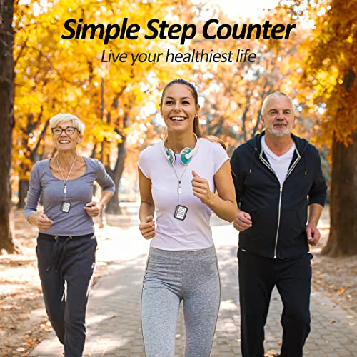 3D Pedometer for Walking, Simple Step Counter for Walking - color: black