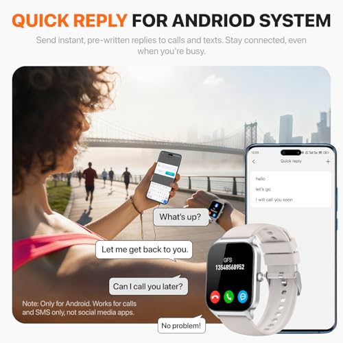 Smart Watch for Women Men,(Answer/Make Call) 1.83'' HD Fitness Activity Tracker Smartwatch for Android iPhone iOS Compatible,IP68 Waterproof Step Counter with Sleep Monitor (Modern, Starlight, 1.83) - color: Starlight