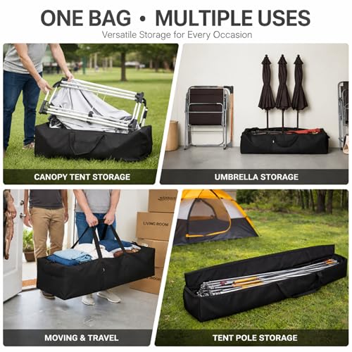 1 Pcs 65 x 15.5 x 15.5, 257 L Versatile Large Duffle Bag, Black - color: Black, size: 65 x 15.5 x 15.5 Inch, 257 L