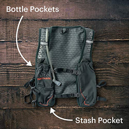 Nathan TrailMix 7L Running Vest for Men & Women, Hydration Vest w/ 2L Bladder Hydration Pack, Water Backpack for Hiking, Running, Walking, Marathon, Race - size: OSFM (Extended)