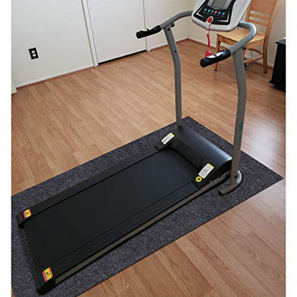 Fitness Equipment Mats, Absorbent/Waterproof – Protects Exercise Equipment and Floor，Protective Flooring Under Elliptical Machine mat, Indoor Treadmill Mat，Washable (24" x 48")