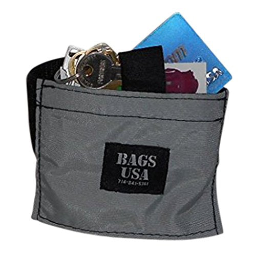 Athletic ankle wallets for running, walking,Made in USA (Silver) - color: Silver