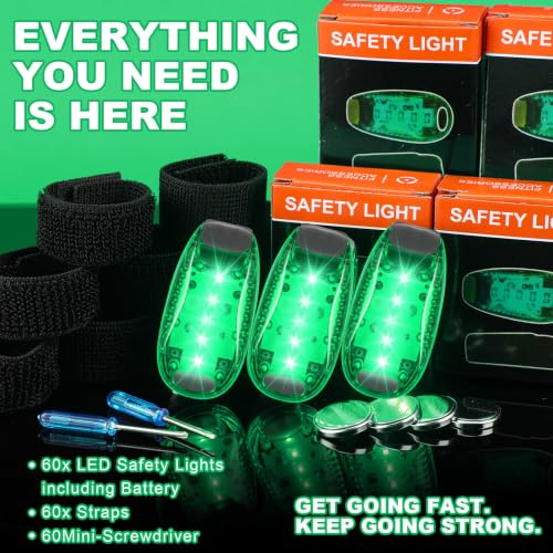 Copkim 30/60/100 Pcs LED Running Light Bulk - color: Green