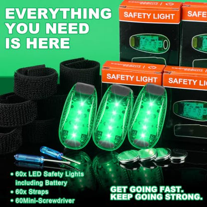 Copkim 30/60/100 Pcs LED Running Light Bulk - color: Green
