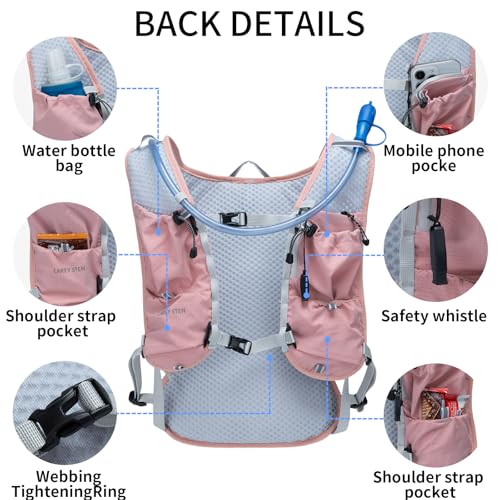 Carey STEN Lightweight Hydration Backpack with 1.5-Liter Water Bag - color: pink