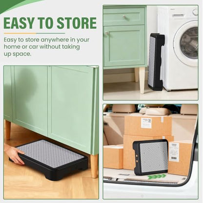 SOYO Mobility One Step Stool Platform for Adults & Elderly, Black-Gray - color: Black-gray