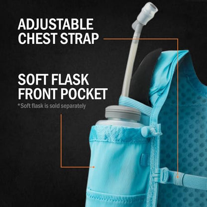 Orange Mud Endurance Pack V3.0 Running Vest – 2L Hydration Backpack for Trail Running, Hiking & Cycling – Lightweight, Breathable Mesh, Gear Pockets, Trekking Pole Loops - color: Teal
