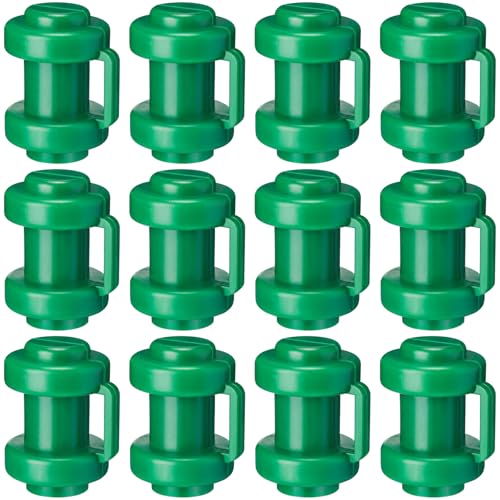 12 Pcs Trampoline Pole Caps 1 Inch in Dameter Enclosure Poles Caps Trampoline Net Pole Cap Replacement Enclosure Poles for Net Hook Safety Accessories - color: Dark Green