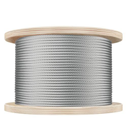 3/16” Stainless Steel Cable 250FT, 304 SS Wire Rope 7x19