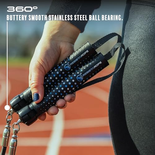 2-in-1 Jump Rope & Resistance Band — Quick-Convert Handles, 30 lbs Resistance, Ball Bearing Speed Rope | Compact Full-Body Training System for Home & Travel - size: Short