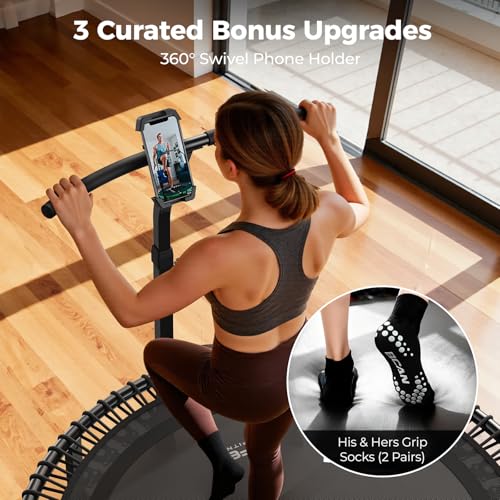 BCAN BT4 Soft Land Pro Adult Bungee Rebounder Trampoline Handle|FED Fitness - color: 48IN-Black