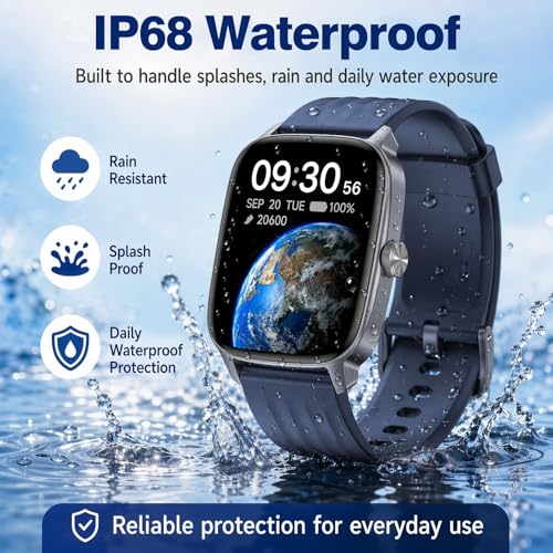 Pedometer Watch Senior Friendly No App No Phone Required, Activity Tracker - color: Blue
