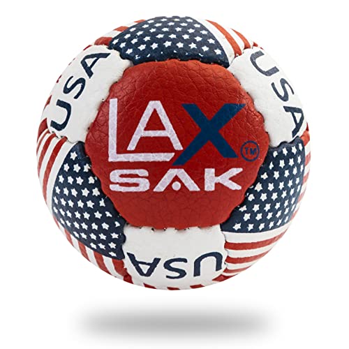 Soft Practice Lacrosse Balls,1, 2, 3, 6, 12, 24, 36, 60, & 120 Packs - Same Weight & Size as a Regulation Lacrosse Balls, Great for Indoor & Outdoor Practices, Less Bounce & Minimal Rebounds - color: American Flag, size: 1 Pack