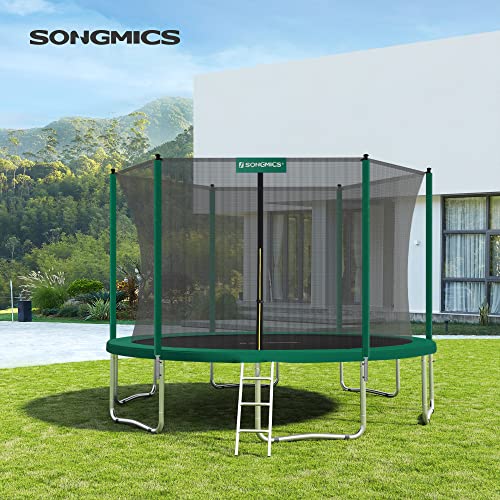 SONGMICS Replacement Trampoline Safety Pad Mat, 10ft 12ft 14ft 15ft Standard Size, Spring Cover, UV-Resistant, Tear-Resistant, Edge Protection - color: Dark Green, size: 14FT, style: Removable