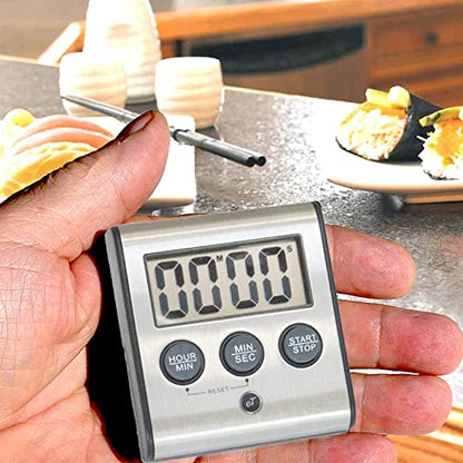 Elegant Digital Kitchen Timer Stainless Steel - Loud Alarm - Model eT-78 - size: 12-Pack eT-78