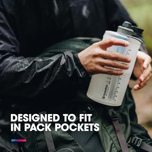 HydraPak Flux+ Water Bottle with Integrated Water Filter (1.5L, Clear)