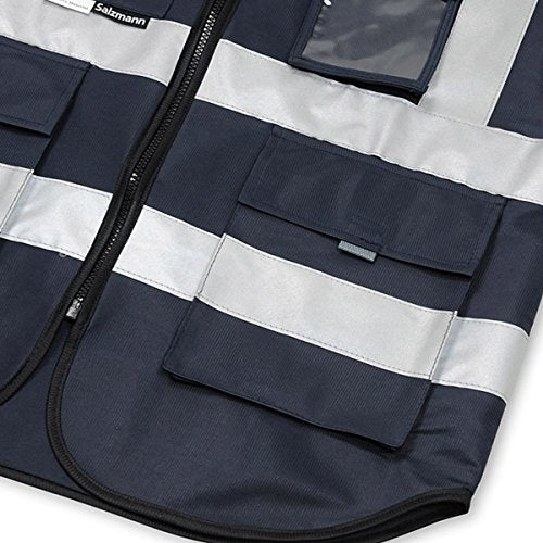 Salzmann Safety Vest | Hi Vis Reflective Vest | US ANSI/ISEA 107 - color: Navy Blue, size: XX-Large-3X-Large