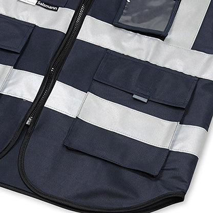 Salzmann Safety Vest | Hi Vis Reflective Vest | US ANSI/ISEA 107 - color: Navy Blue, size: XX-Large-3X-Large