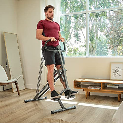 Sunny Health & Fitness Row-N-Ride Squat Assist Trainer for Home Exercise - color: Black