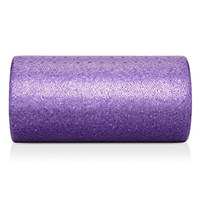 Philosophy Gym 12" High-Density Foam Roller for Exercise, Massage, Muscle Recovery - Round, Purple - color: Purple, size: 12 Inch