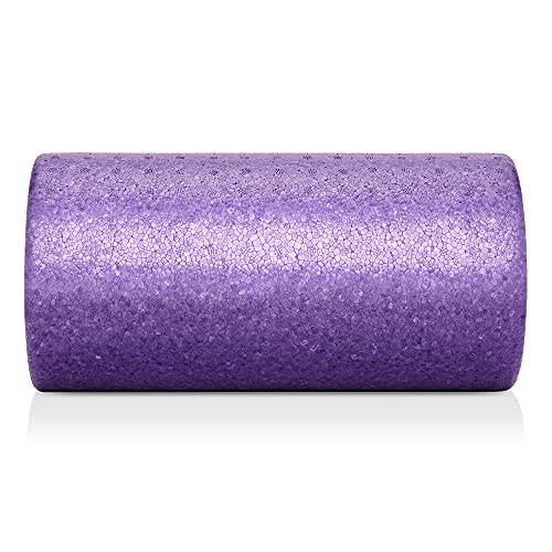 Philosophy Gym 12" High-Density Foam Roller for Exercise, Massage, Muscle Recovery - Round, Purple - color: Purple, size: 12 Inch