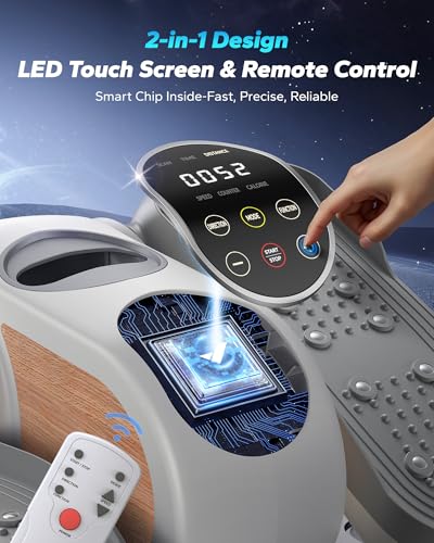 MERACH Under Desk Elliptical, Leg Exerciser While Sitting for Seniors - color: White