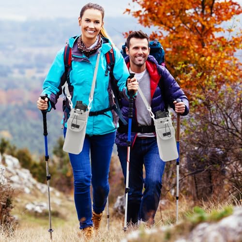 Water Bottle Holder with Strap Water Bottle Carrier with Adjustable Shoulder Handheld Strap Crossbody Water Bottle Bags Waterbottle Sling Bag Holder for Walking Hiking Camping Travelling Gym