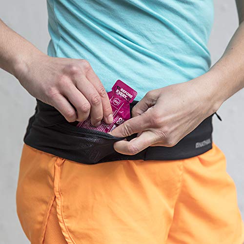 Nathan Zipster Running Belt for Men and Women, Bounce Free Waist Pack, Running Fanny Pack Women, Pockets with Zippers, Fits All iPhones - color: Navy, size: Large