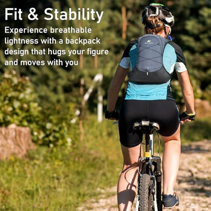 N NEVO RHINO Hydration Backpack,Lightweight Water Backpack with 2L Bladder - color: Blue