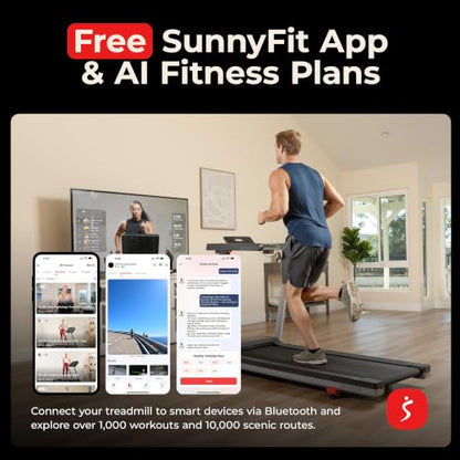 Sunny Health & Fitness Fully Assembled Auto Incline Treadmill for Home Gym